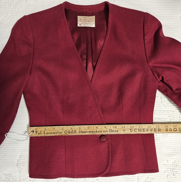 Cranberry Wool Blazer - Picture 5 of 15